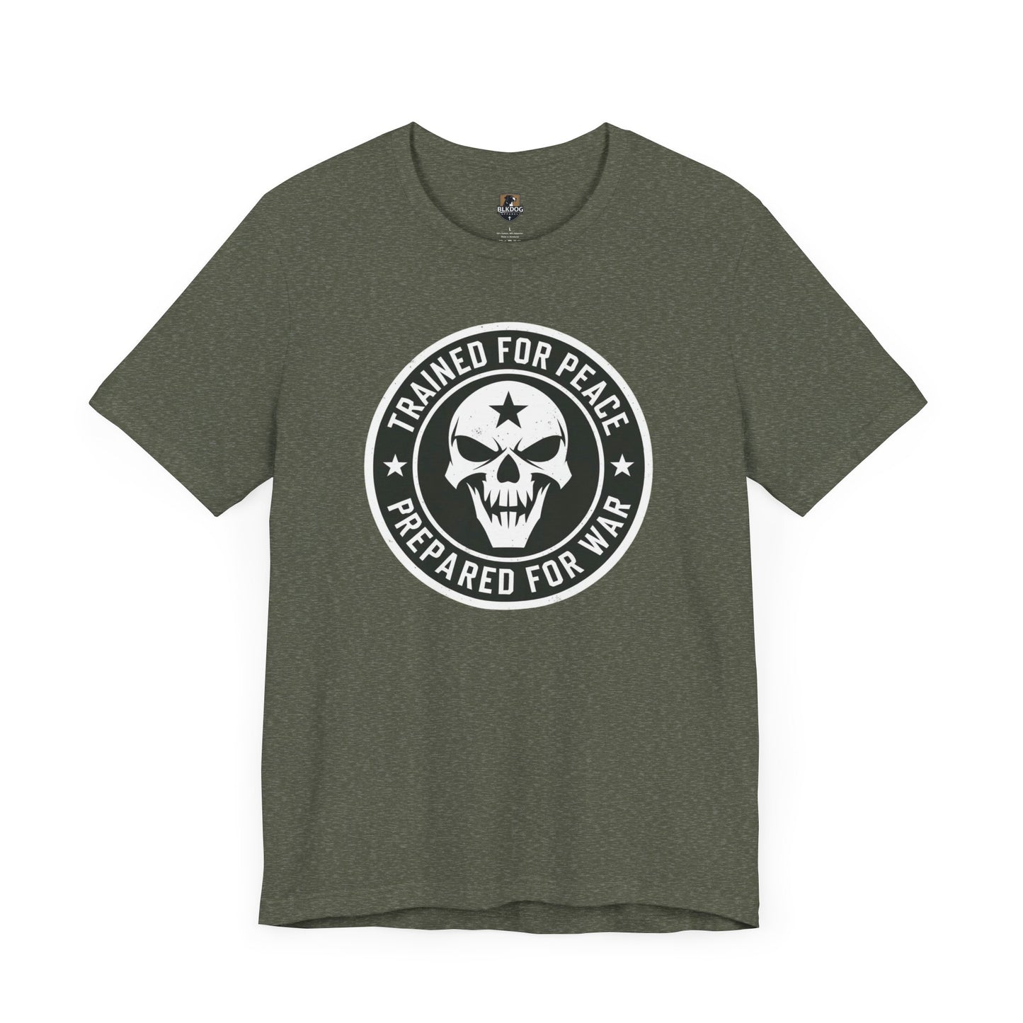 Trained for Peace...Prepared for War Unisex Tee, Casual Cotton Shirt, Graphic T-Shirt, Statement Top, Gift for Activists, Comfortable Wear