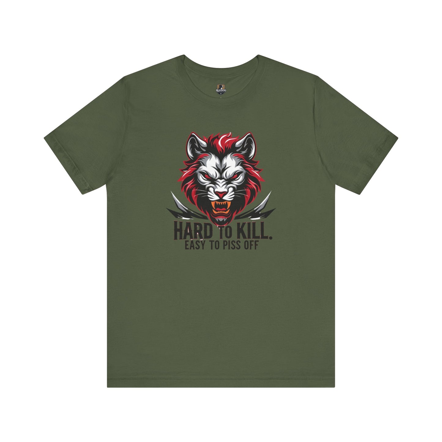 Hard to Kill Graphic Tee, Funny T-Shirt for Tough Individuals, Unisex Short Sleeve Top for Gift, Casual Wear, Streetwear