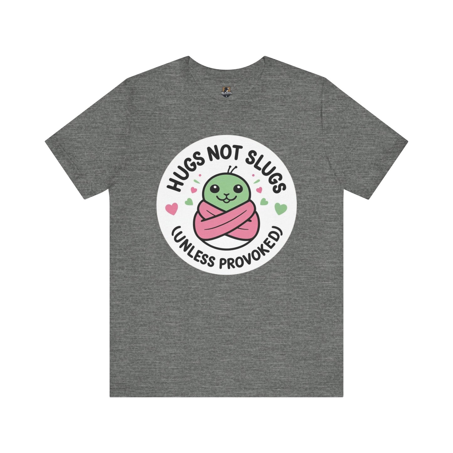 Hugs Not Slugs Tee, Cute Graphic T-Shirt for Animal Lovers, Funny Gift for Friends, Casual Wear, Summer Apparel, Birthday Gift