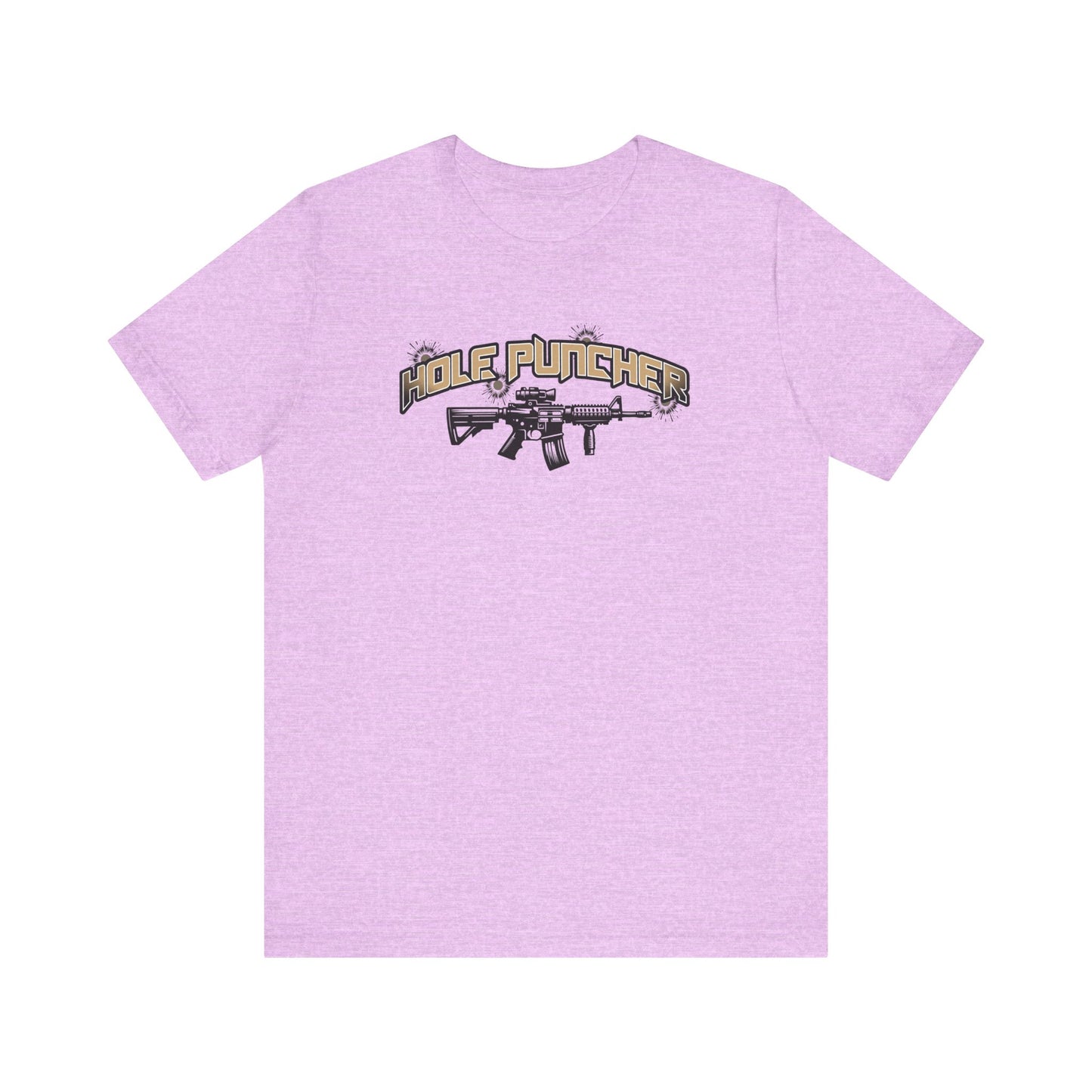 Hole Puncher Gun Shirt - Unisex Tee, Short Sleeve T-Shirt, Bullet hole design, firearm enthusiast gift, firearm lover top