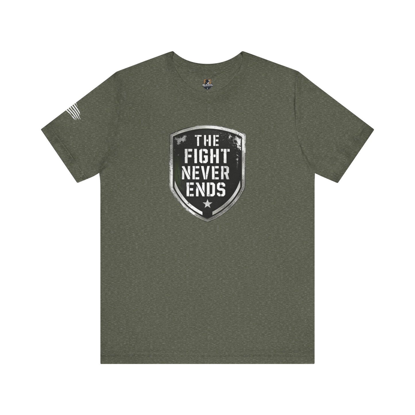 Unisex Support Tee - 'The Fight Never Ends' - Motivational Graphic Shirt