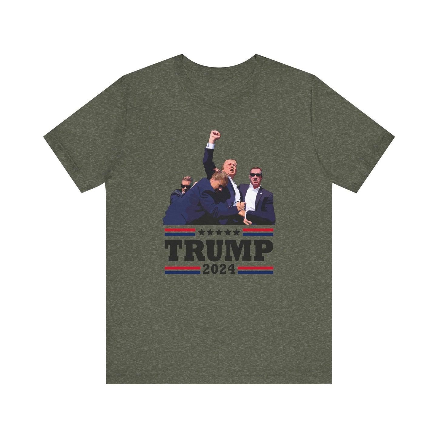 Trump 24 - Fight - Assassination Attempt Shot Shirt - Unisex Jersey Short Sleeve Tee
