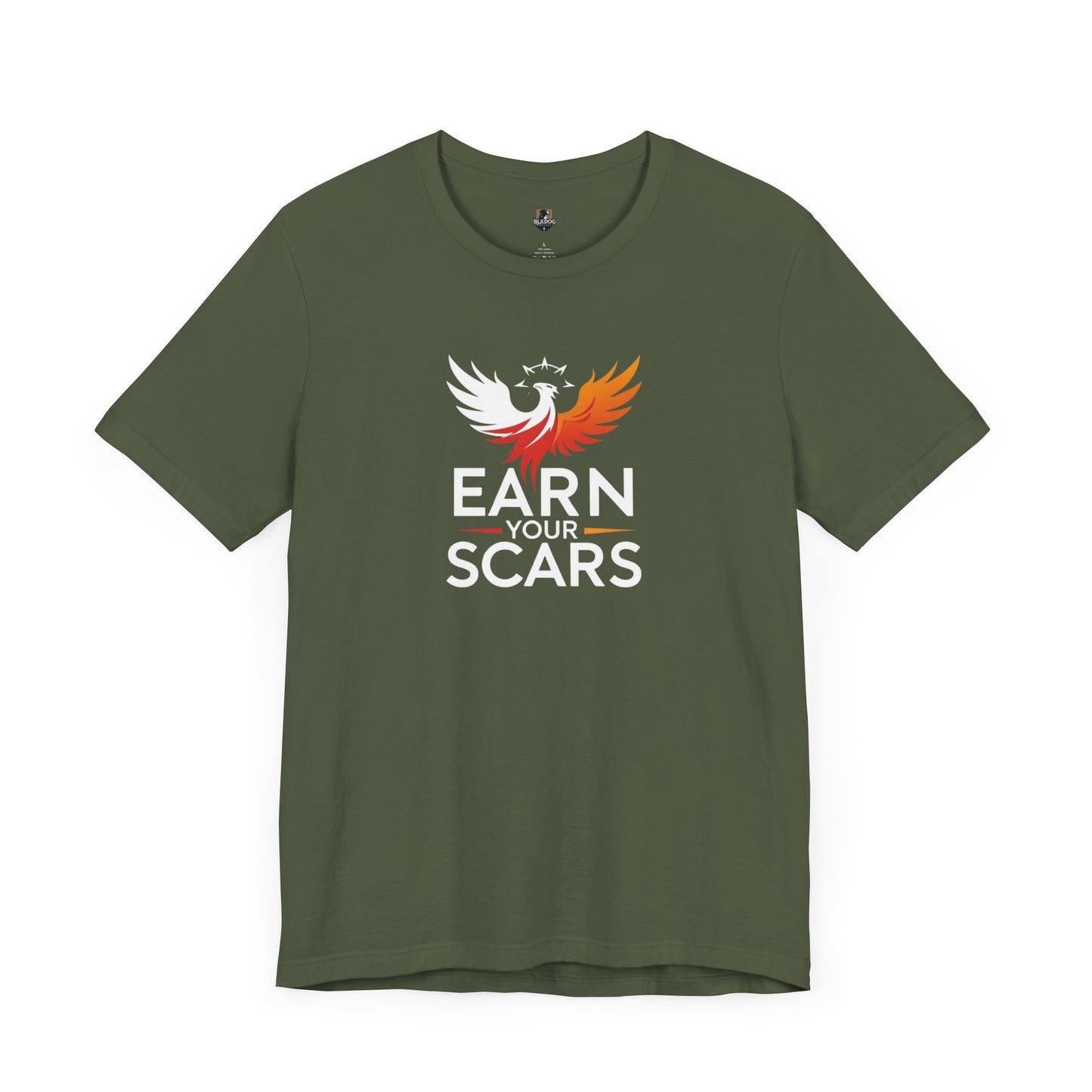 Phoenix Rise T-Shirt | Earn Your Scars Tee | Motivational Apparel | Gift for Resilience, Fitness, and Mental Strength