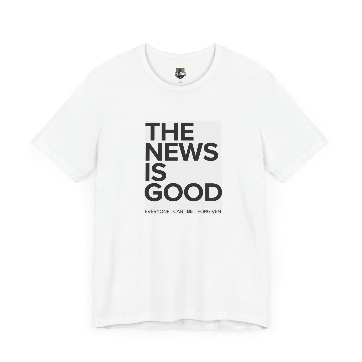 Forgiveness News Unisex Tee, Inspirational T-Shirt, Positive Vibes Top, Good News Shirt, Forgiveness Journalist Gift