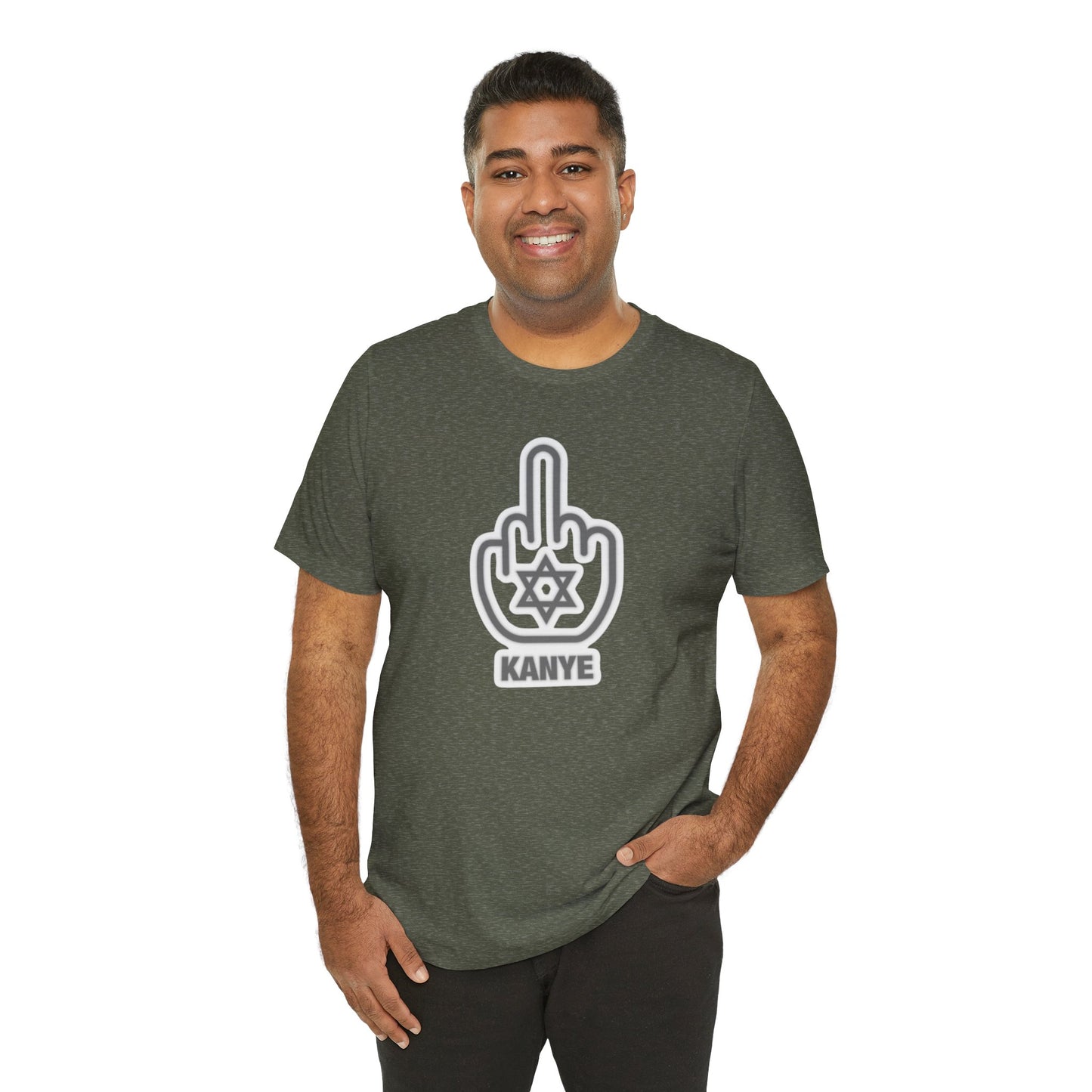 F Kanye - Middle Finger with Star of David - Tee Fight against Antisemitism