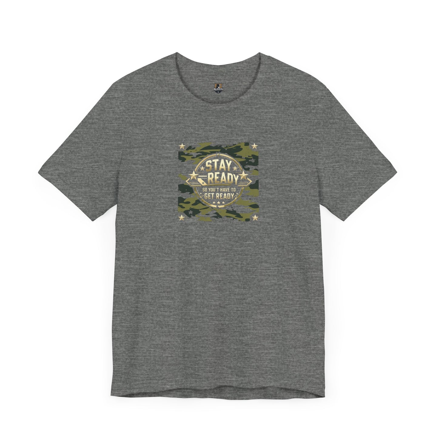 Camo Stay Ready Tee, Casual Unisex T-Shirt for Everyday Wear, Gift for Friends, Outdoor Adventures, Military Style Shirt