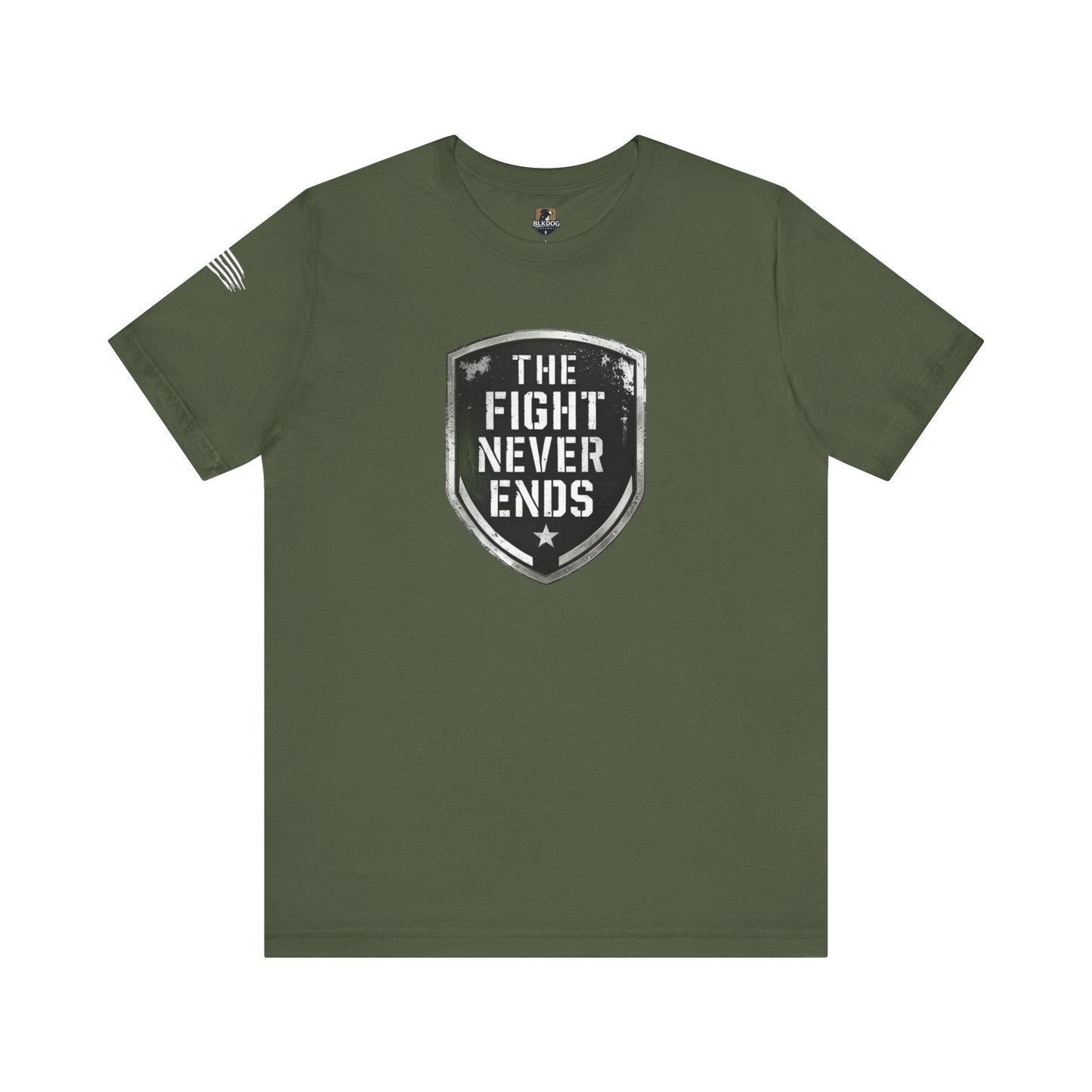 Unisex Support Tee - 'The Fight Never Ends' - Motivational Graphic Shirt