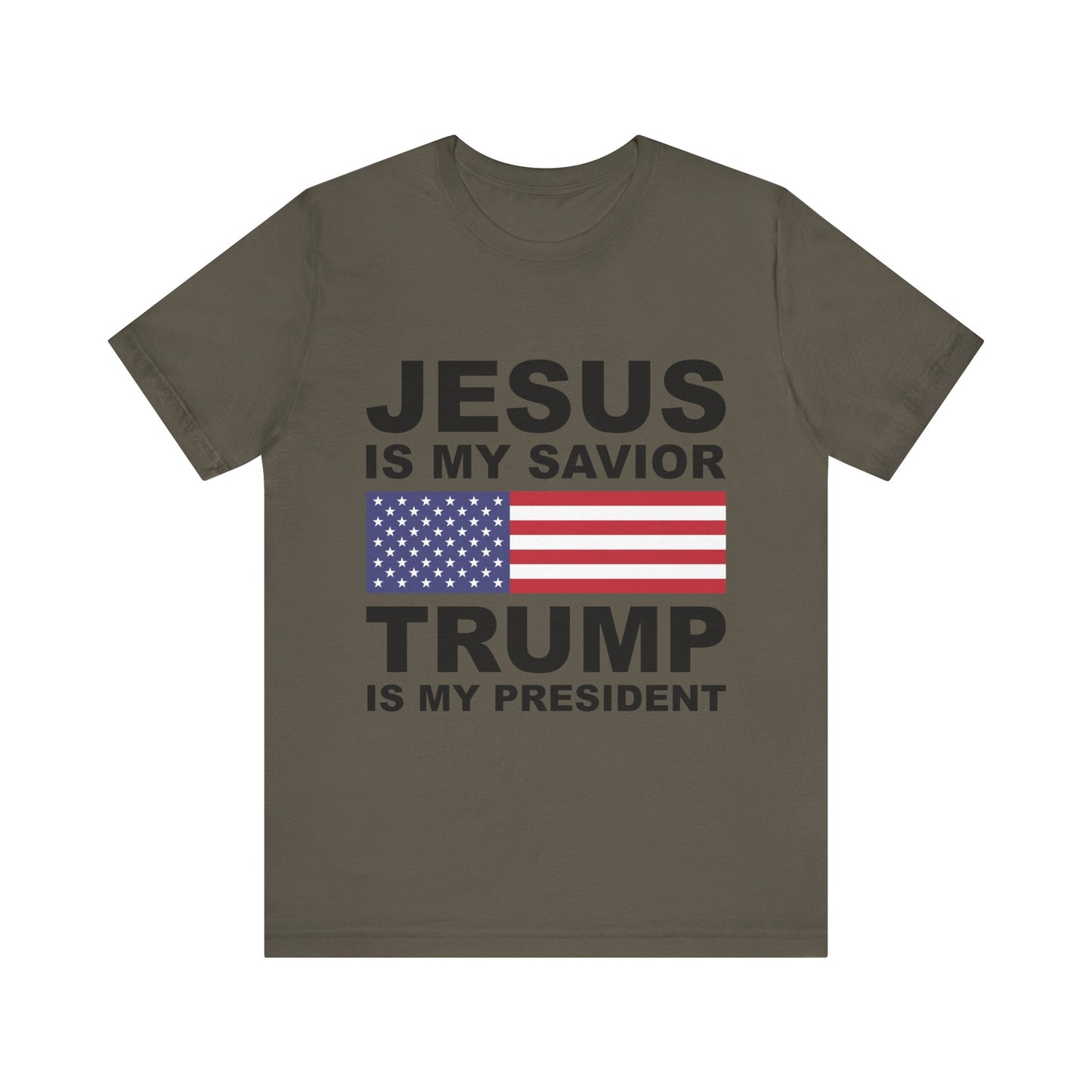 Jesus is my Savior - Trump is my President - Unisex Jersey Short Sleeve Tee