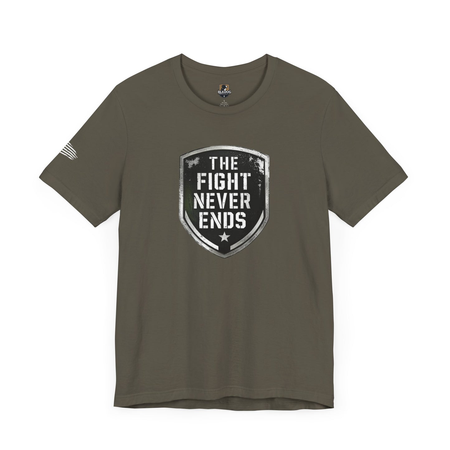 Unisex Support Tee - 'The Fight Never Ends' - Motivational Graphic Shirt