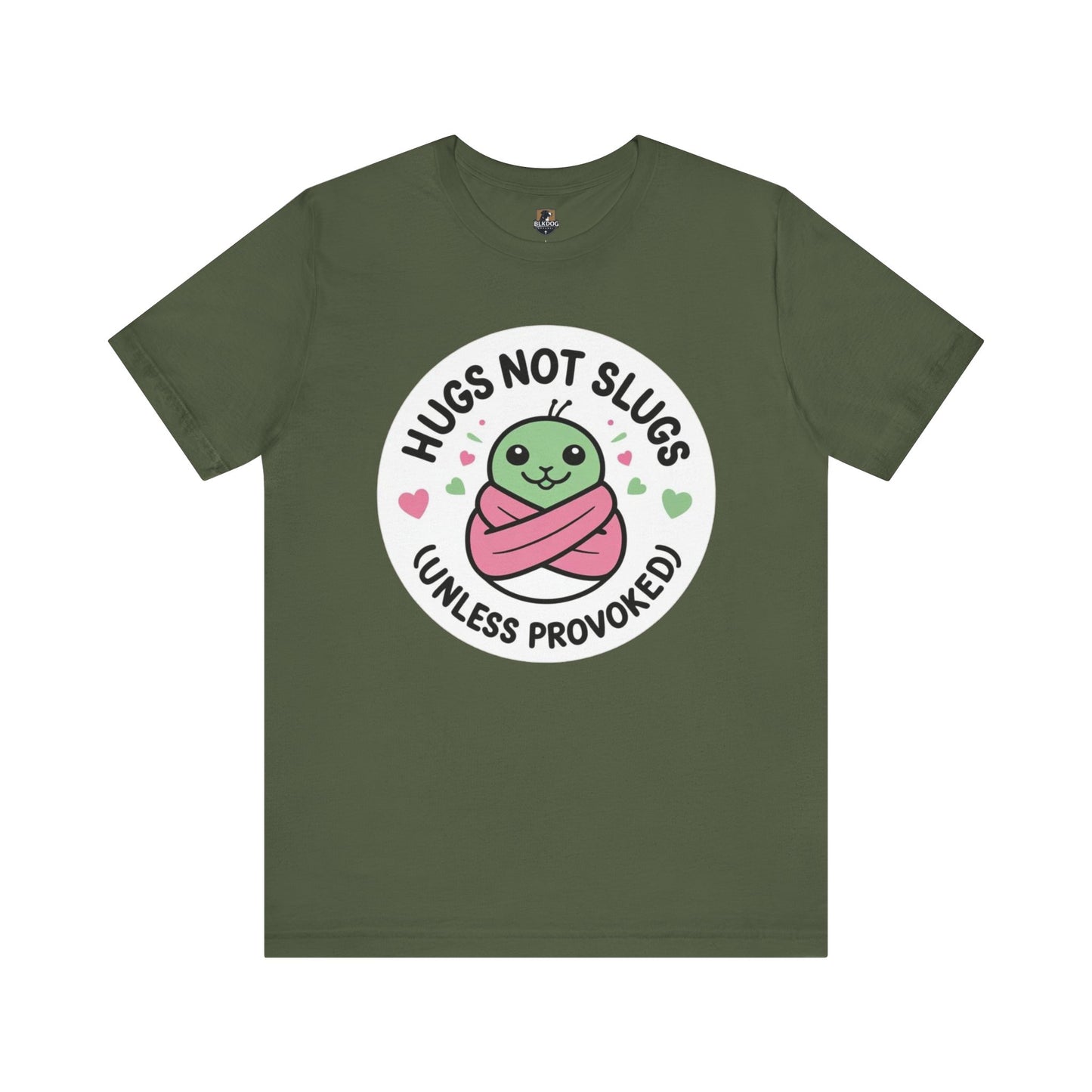 Hugs Not Slugs Tee, Cute Graphic T-Shirt for Animal Lovers, Funny Gift for Friends, Casual Wear, Summer Apparel, Birthday Gift