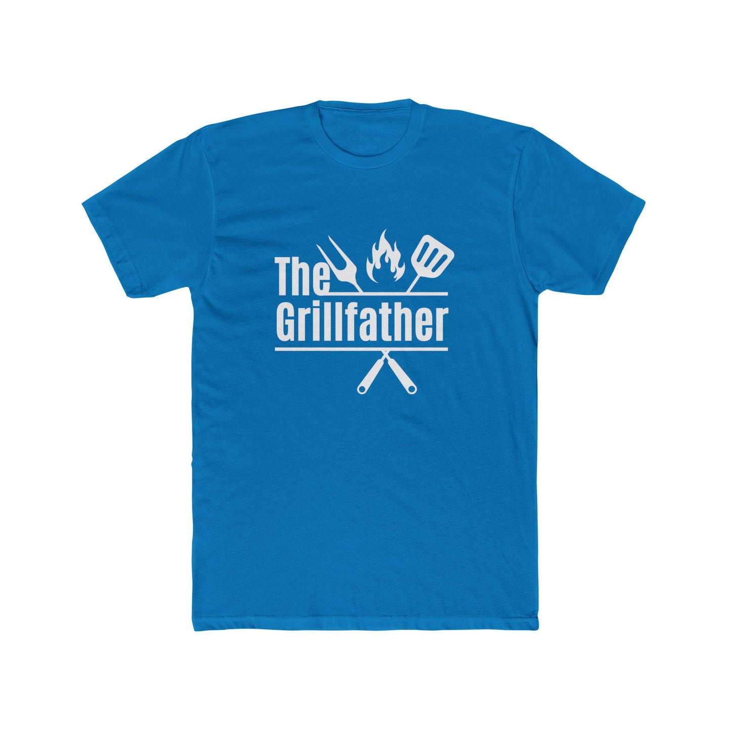 Father's Day T-Shirt - The Grill Father - Men's Cotton Crew Tee