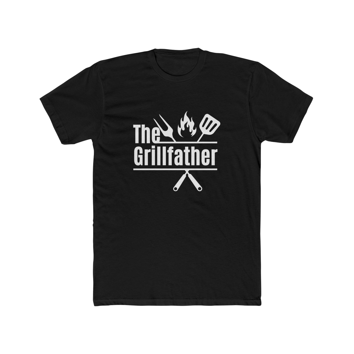 Father's Day T-Shirt - The Grill Father - Men's Cotton Crew Tee