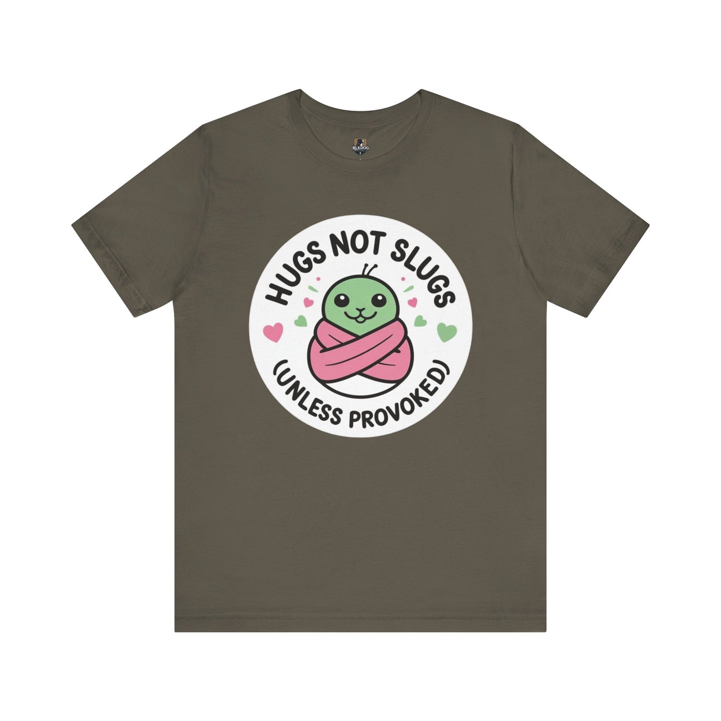 Hugs Not Slugs Tee, Cute Graphic T-Shirt for Animal Lovers, Funny Gift for Friends, Casual Wear, Summer Apparel, Birthday Gift