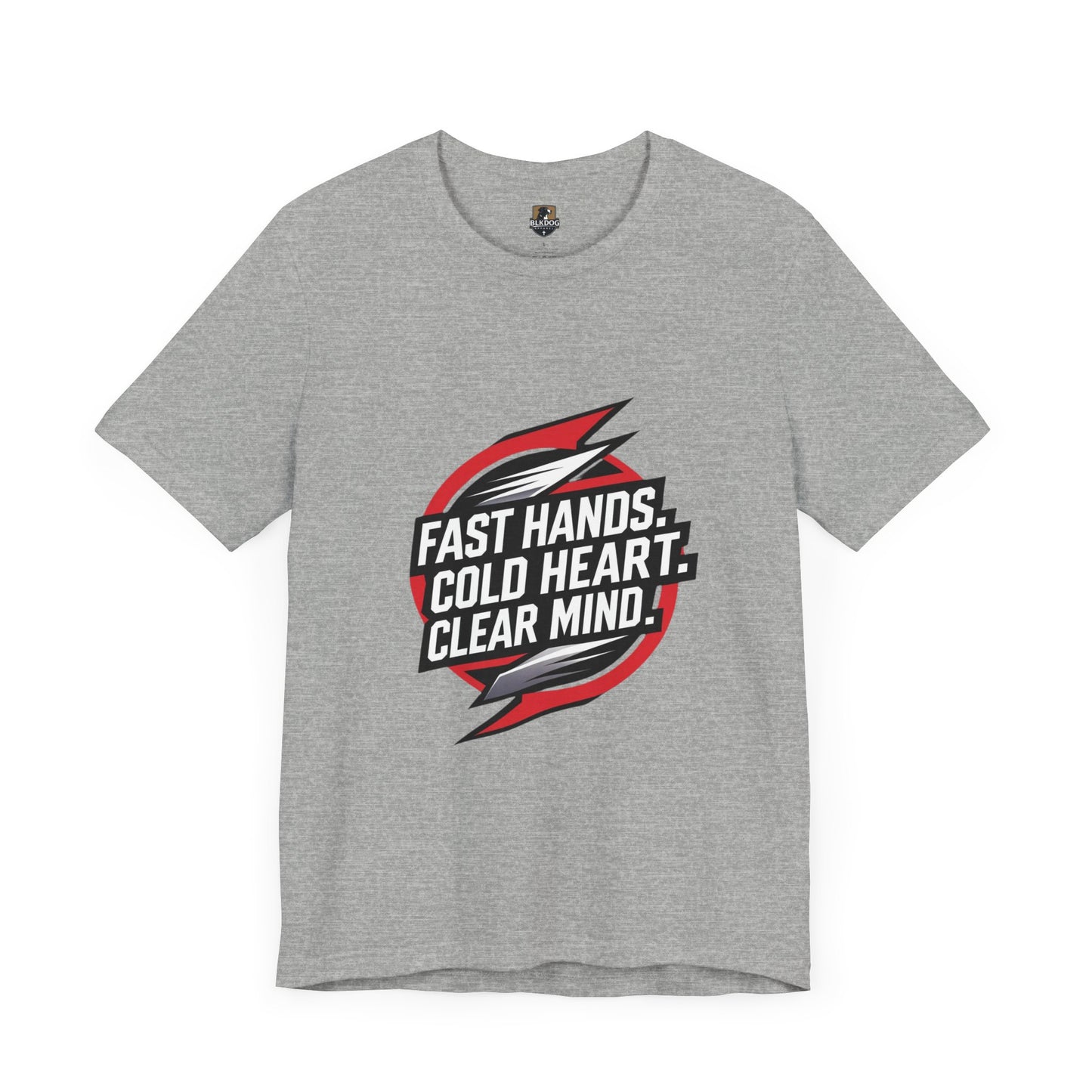 Motivational Unisex Jersey Tee - Fast Hands, Cold Heart, Clear Mind - Perfect for Athletes, Gym Lovers, Casual Wear, Gift Idea