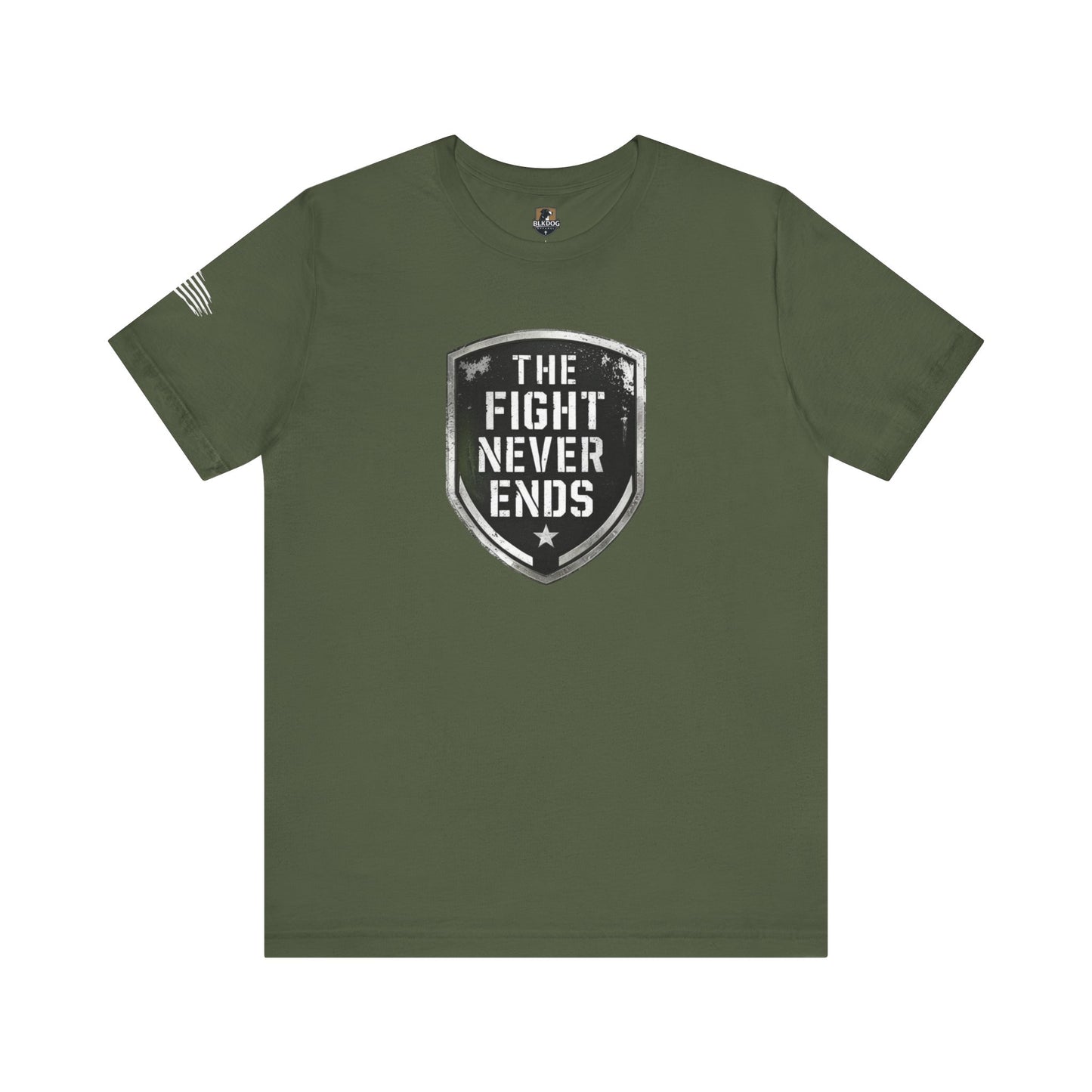 Unisex Support Tee - 'The Fight Never Ends' - Motivational Graphic Shirt