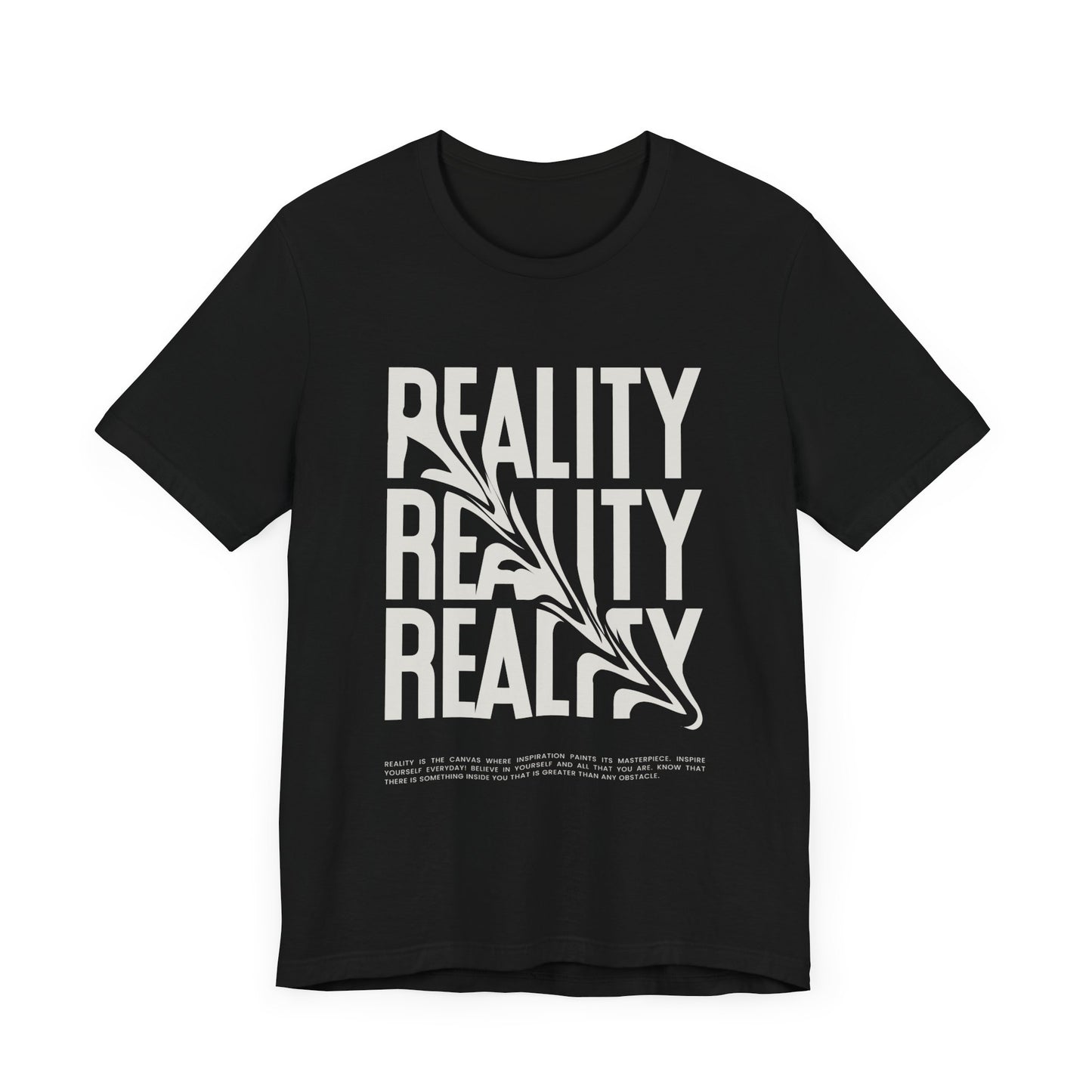 Skewed Reality Unisex Tee, Graphic T-Shirt, Abstract Design, Black and White Shirt, Unique Gift
