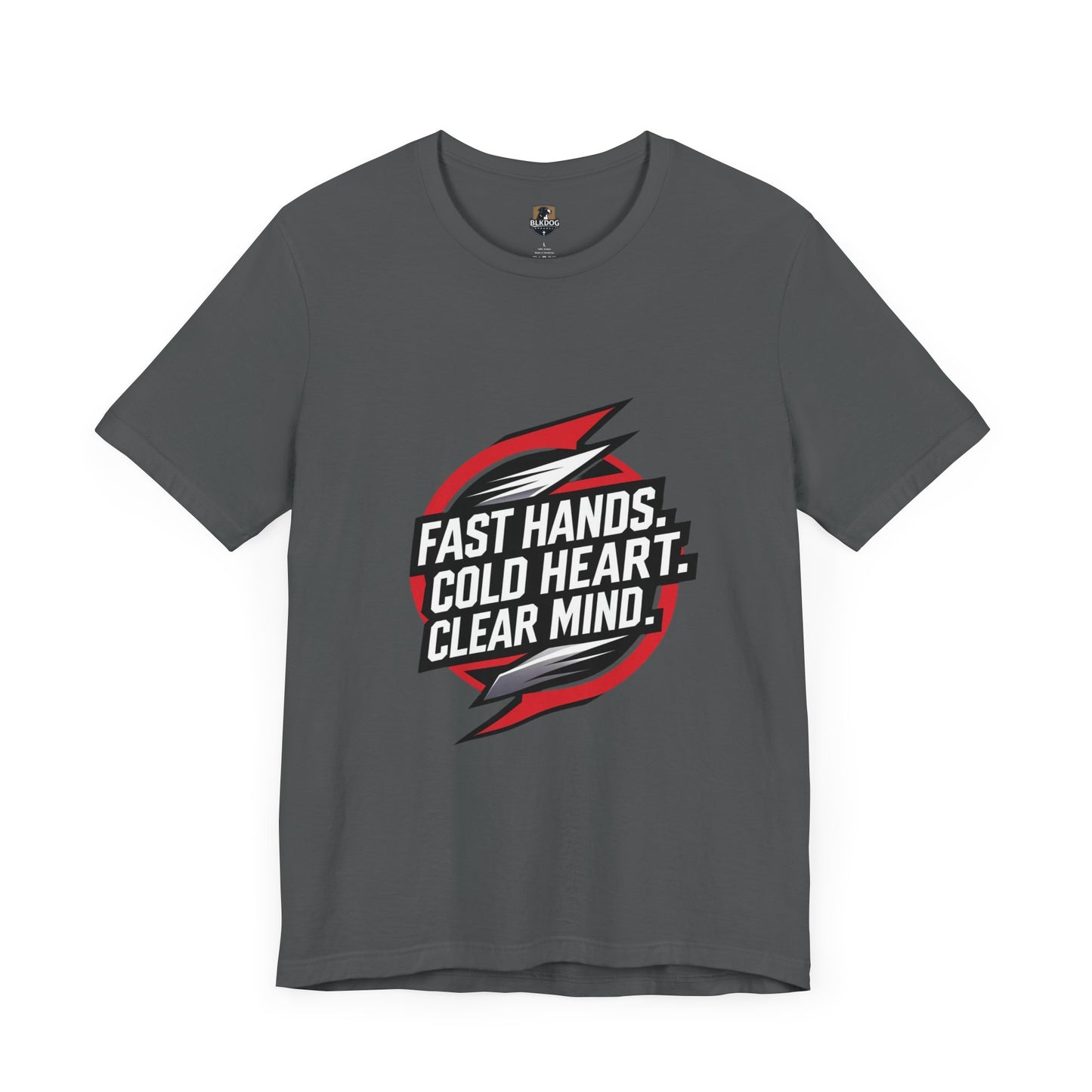 Motivational Unisex Jersey Tee - Fast Hands, Cold Heart, Clear Mind - Perfect for Athletes, Gym Lovers, Casual Wear, Gift Idea