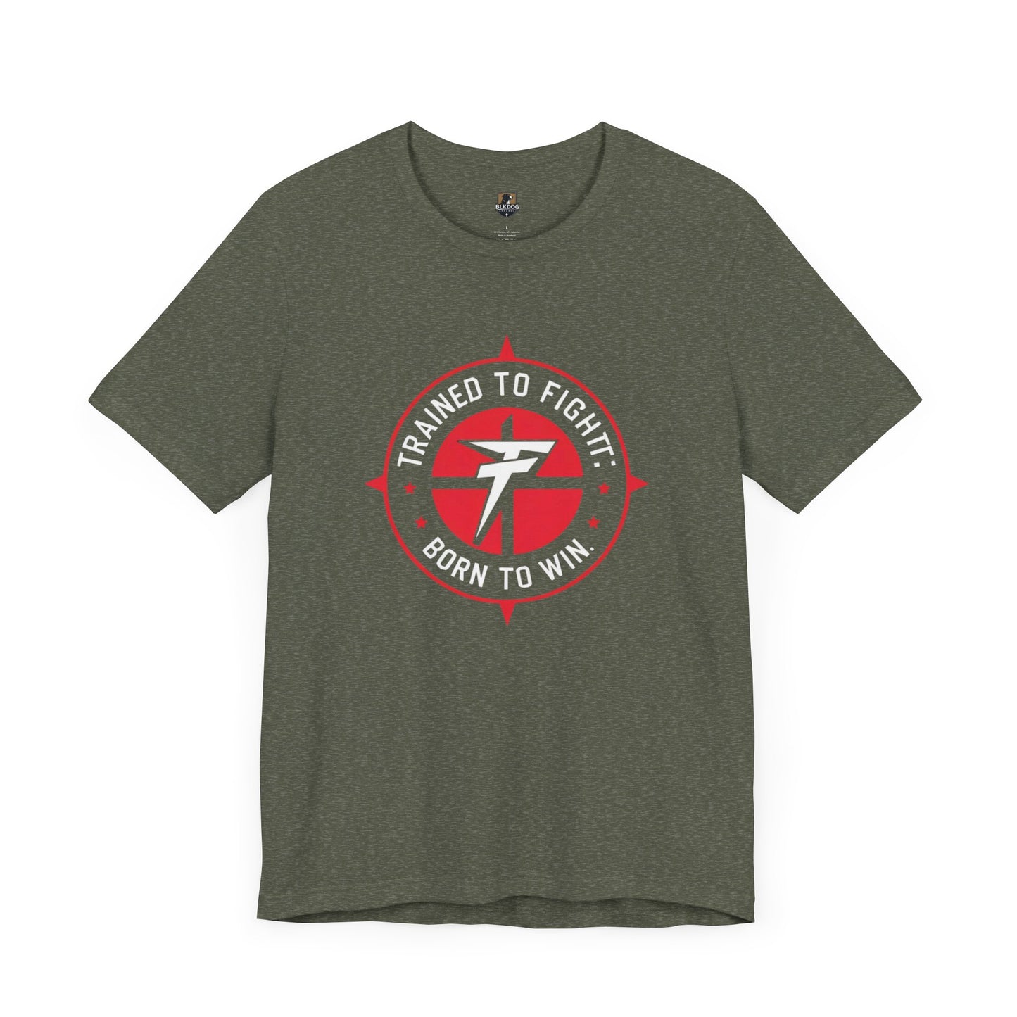 Motivational Fitness Tee - 'Trained to Fight: Born to Win' Unisex Jersey Shirt for Gym Lovers, Workout Gift, Inspirational Apparel, Fitness