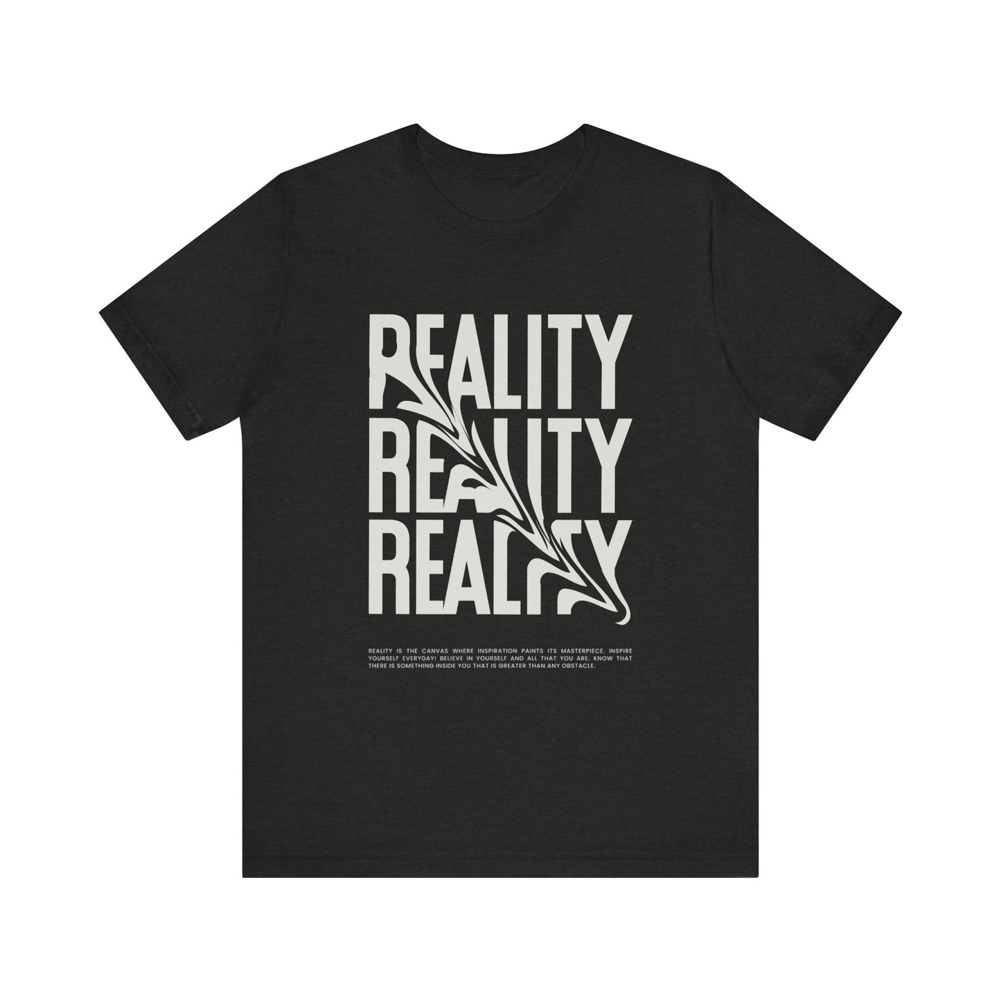 Skewed Reality Unisex Tee, Graphic T-Shirt, Abstract Design, Black and White Shirt, Unique Gift