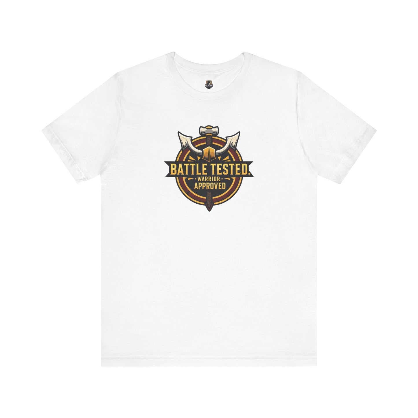 Battle Tested...Warrior Approved Unisex Jersey Tee, Graphic Tee, Casual Wear, Gifts for Him, Birthday Shirt, Warrior Apparel