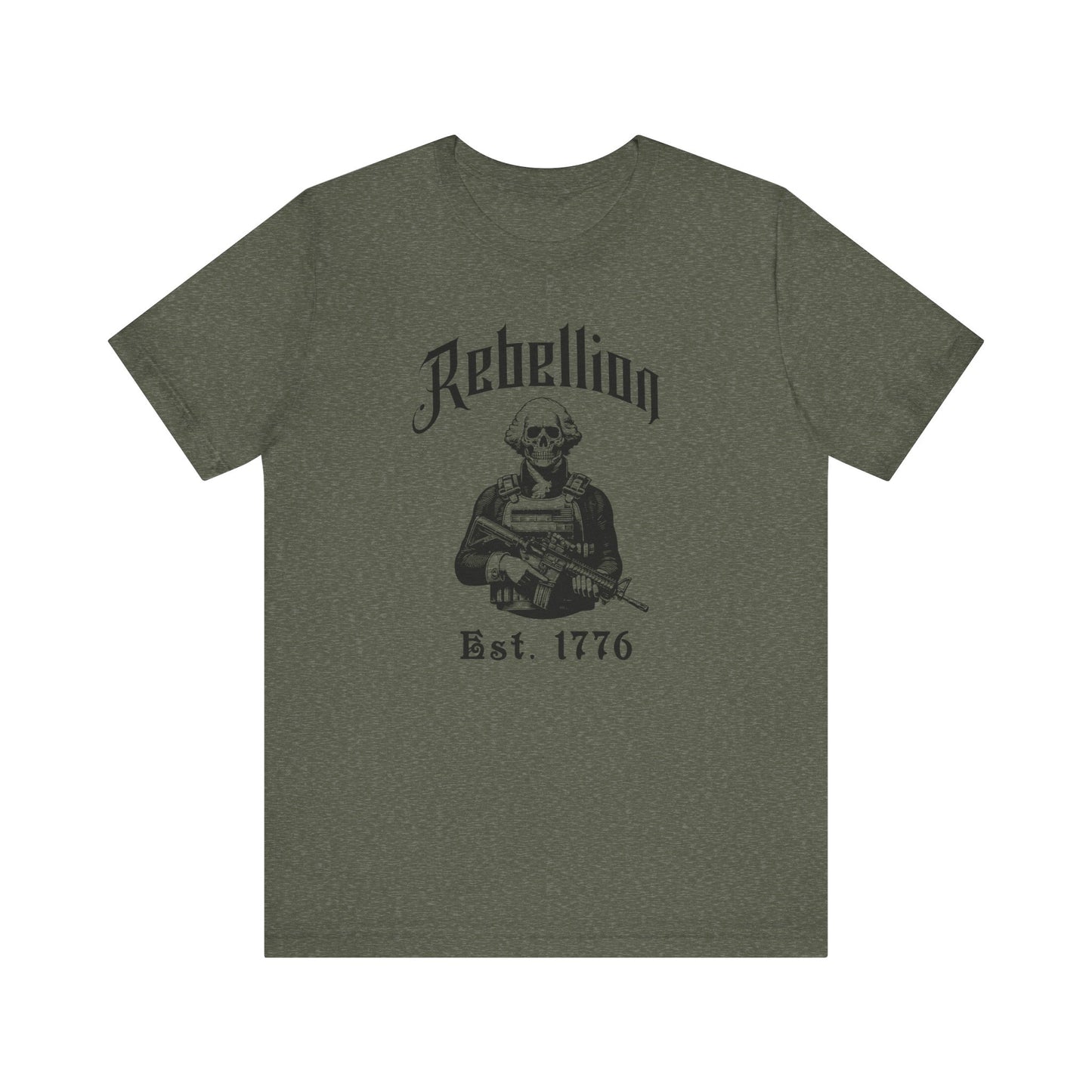 Patriotic Tee, Rebellion, Est 1776 - Unisex Jersey Short Sleeve Shirt, 4th of July Gift, Independence Day Clothing, American Flag Top, USA