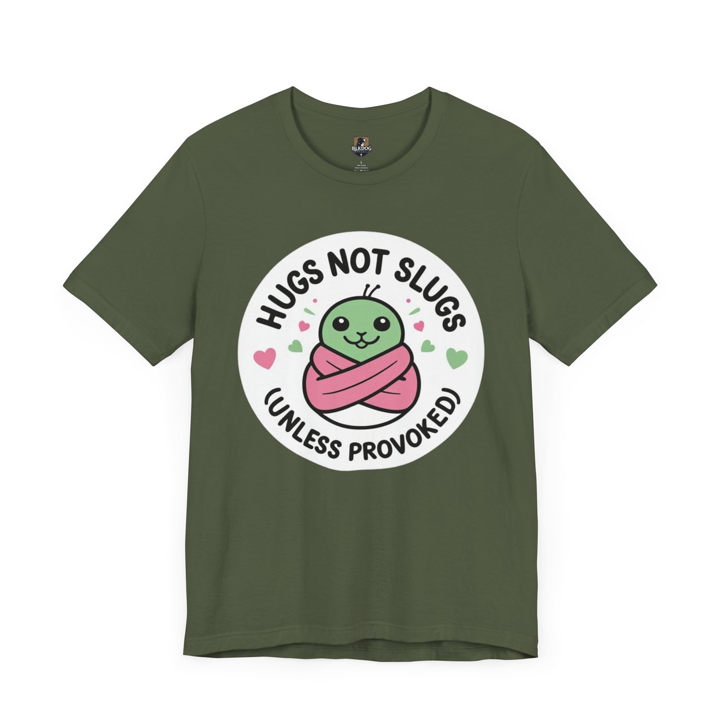 Hugs Not Slugs Tee, Cute Graphic T-Shirt for Animal Lovers, Funny Gift for Friends, Casual Wear, Summer Apparel, Birthday Gift