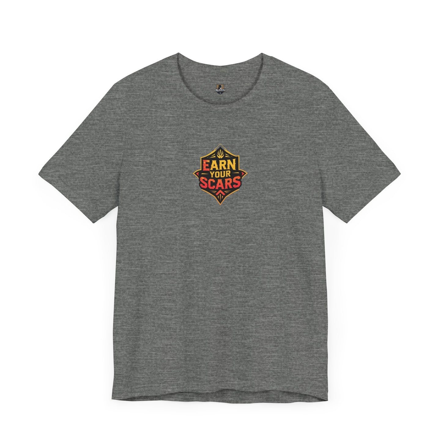 Earn Your Scars Unisex Short Sleeve Tee, Motivational Shirt, Gift for Fitness Enthusiasts, Casual Wear, Workout Apparel, Unique T-Shirt
