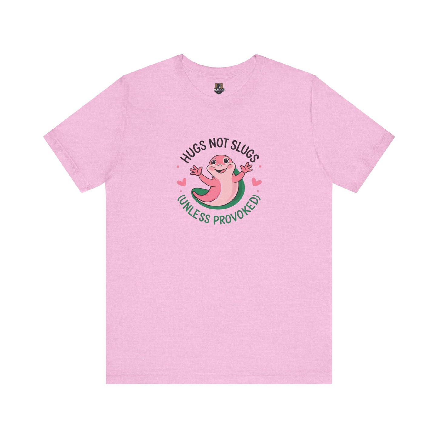 Hugs Not Slugs Tee, Fun Graphic T-Shirt for Animal Lovers, Cute Gift for Birthdays, Casual Wear for All Occasions, Unisex Jersey Tee