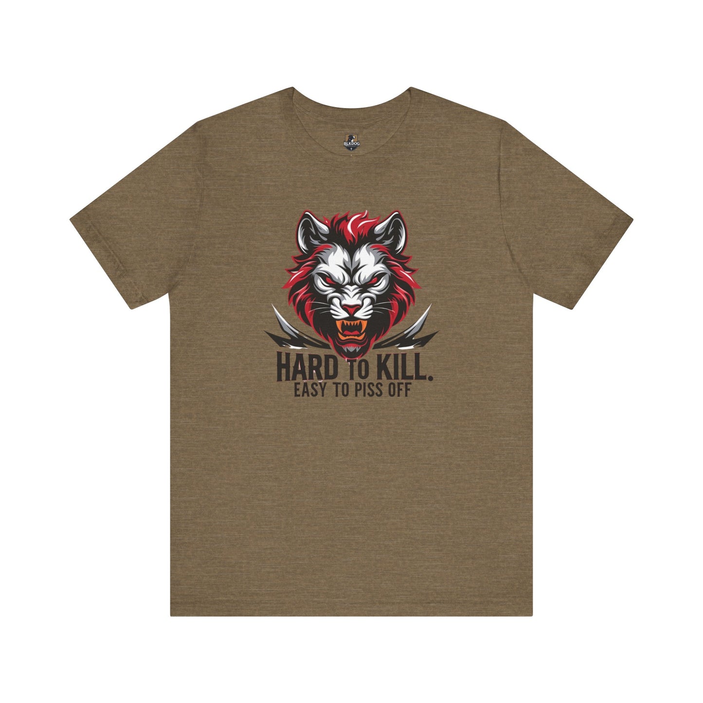 Hard to Kill Graphic Tee, Funny T-Shirt for Tough Individuals, Unisex Short Sleeve Top for Gift, Casual Wear, Streetwear