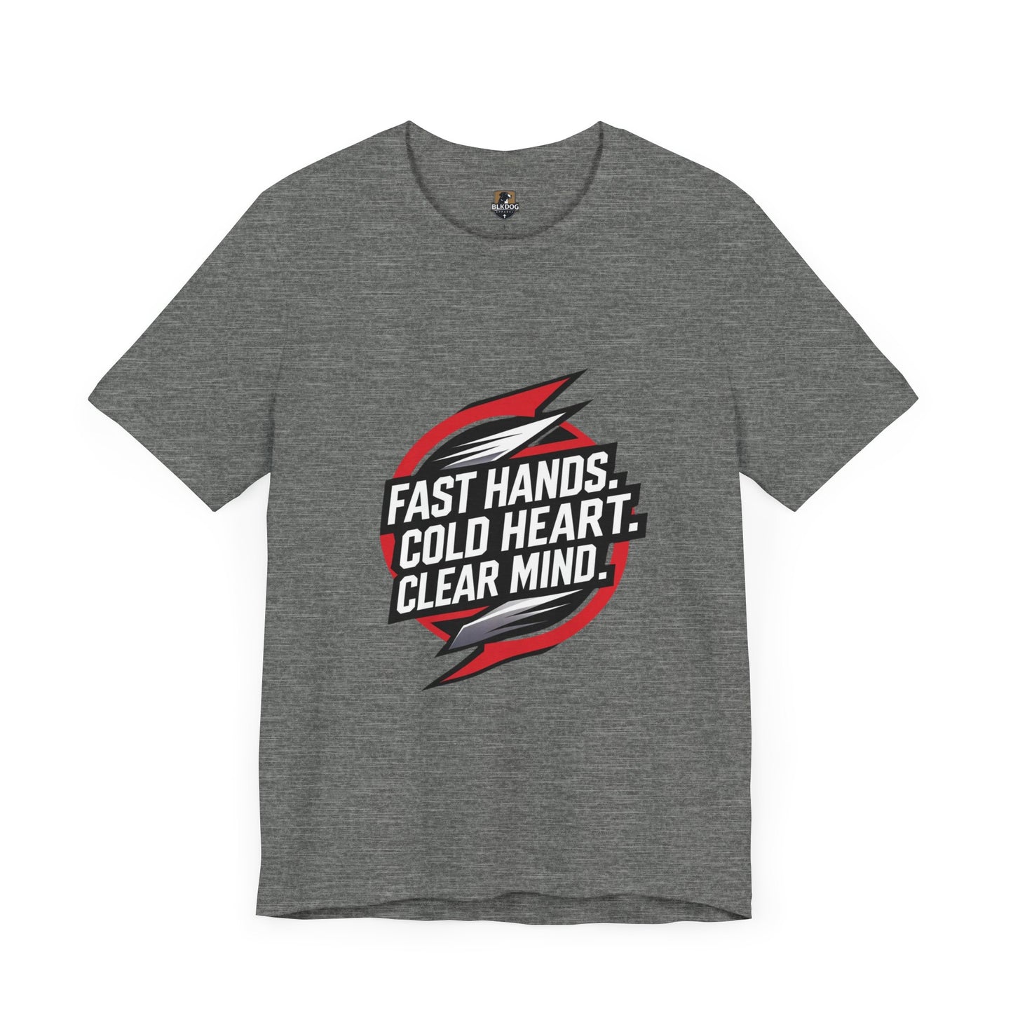Motivational Unisex Jersey Tee - Fast Hands, Cold Heart, Clear Mind - Perfect for Athletes, Gym Lovers, Casual Wear, Gift Idea