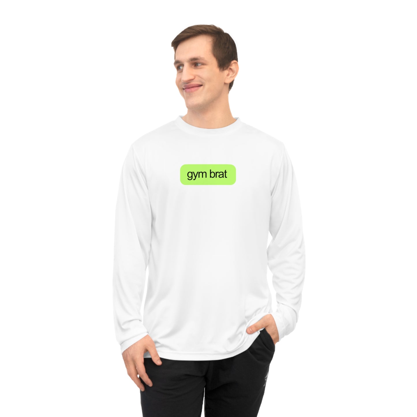 Gym Brat Performance Long Sleeve Shirt, Workout Tee for Fitness Lovers, Unisex Sportswear, Perfect for Gym and Casual Wear, Gift for