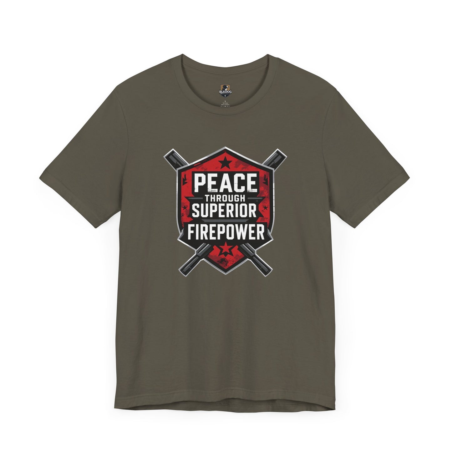 Peace Through Superior Firepower Graphic Tee, Unisex T-Shirt for Casual Wear, Birthday Gift, Everyday Style, Graphic Apparel