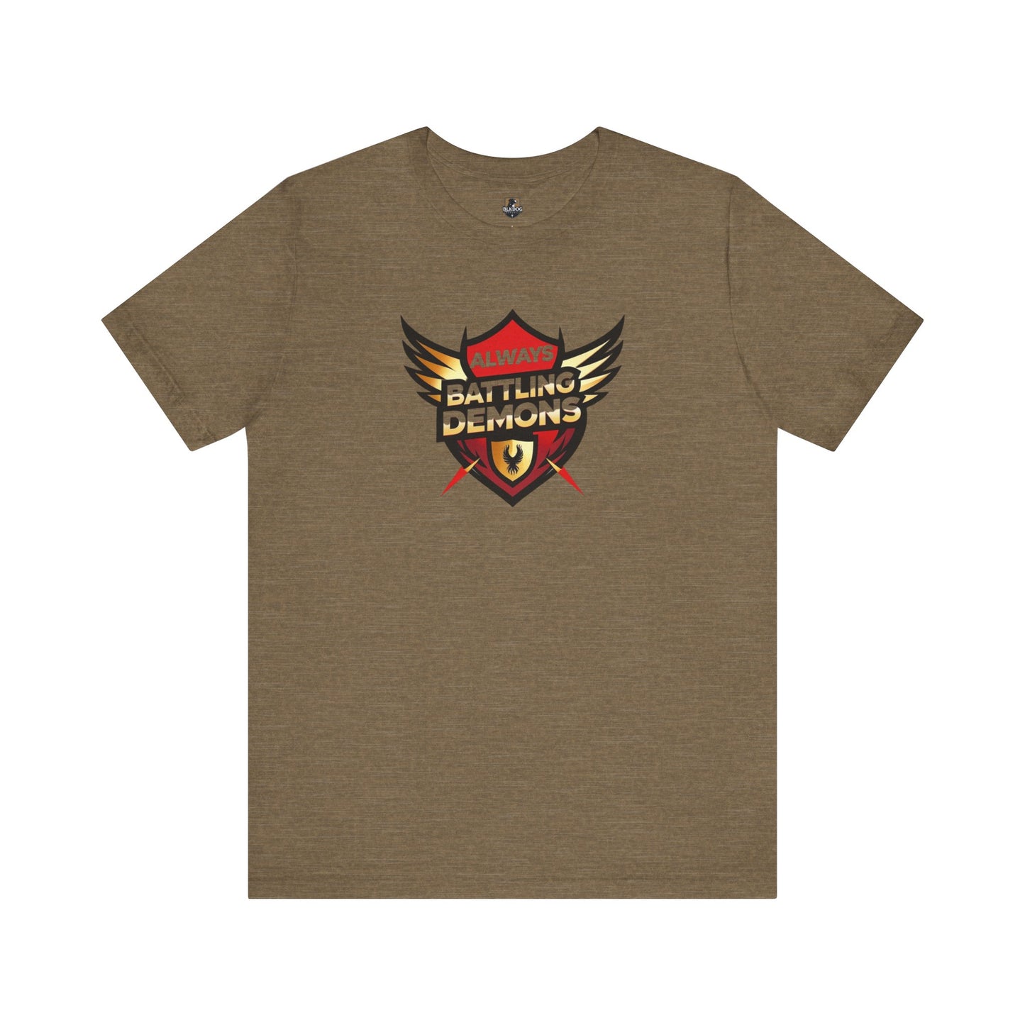 Battling Demons Unisex Tee, Motivational T-Shirt for Gamers, Casual Wear, Great for Gifts, Fitness, and Self-Improvement