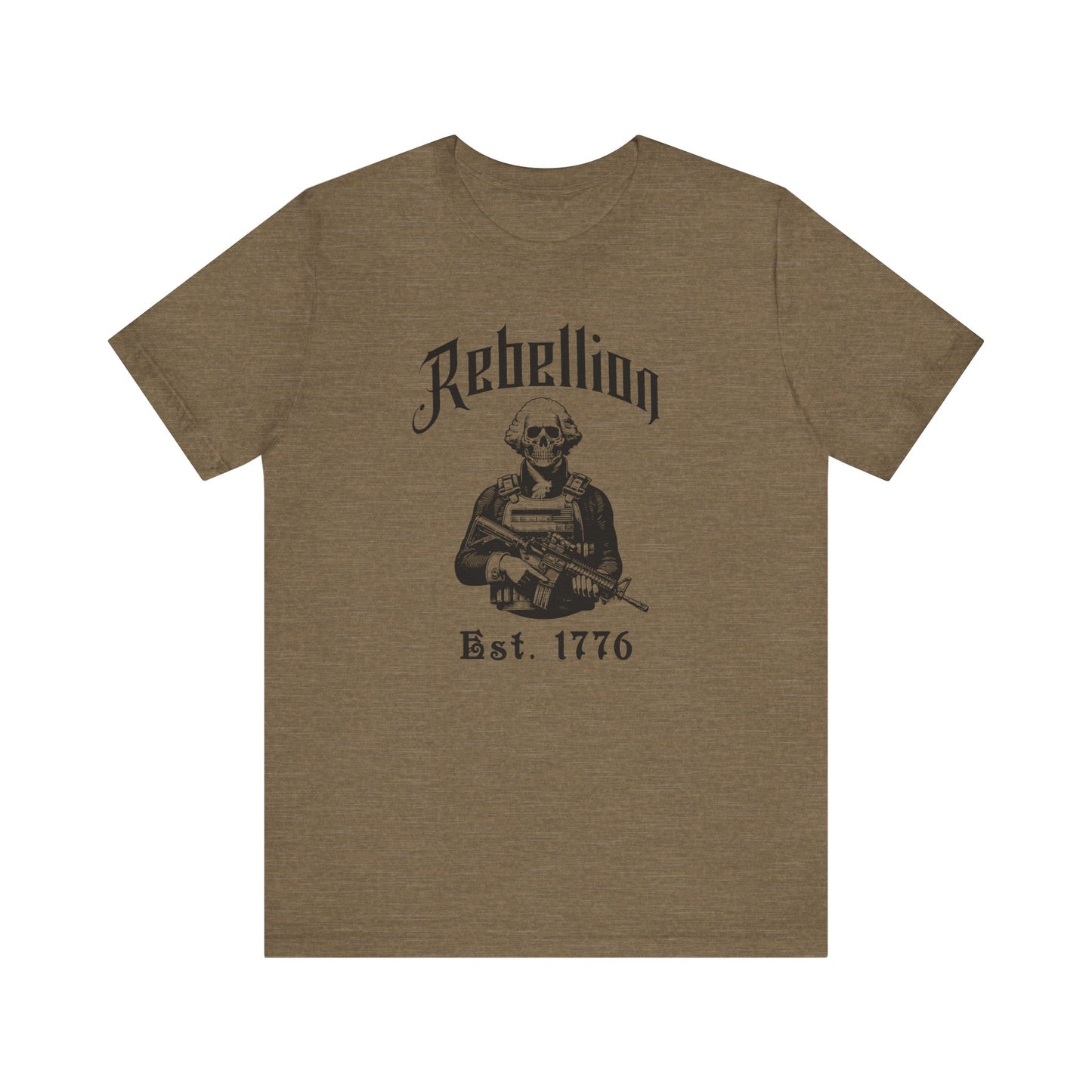 Patriotic Tee, Rebellion, Est 1776 - Unisex Jersey Short Sleeve Shirt, 4th of July Gift, Independence Day Clothing, American Flag Top, USA