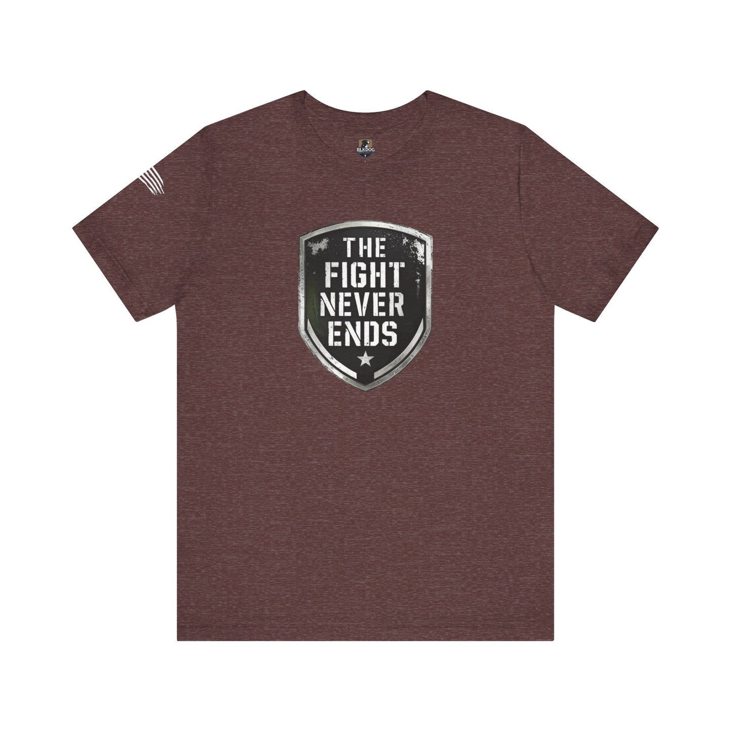Unisex Support Tee - 'The Fight Never Ends' - Motivational Graphic Shirt