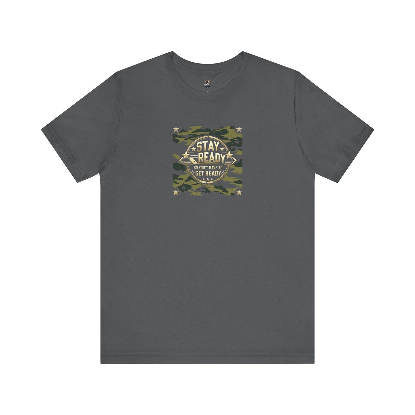 Camo Stay Ready Tee, Casual Unisex T-Shirt for Everyday Wear, Gift for Friends, Outdoor Adventures, Military Style Shirt