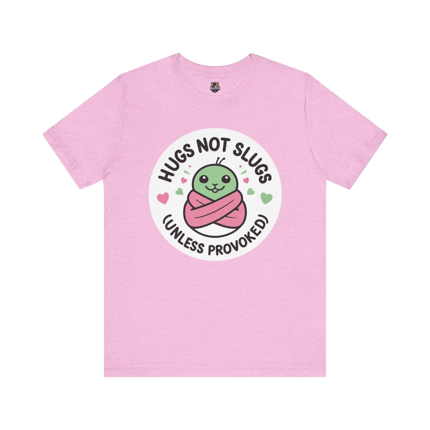 Hugs Not Slugs Tee, Cute Graphic T-Shirt for Animal Lovers, Funny Gift for Friends, Casual Wear, Summer Apparel, Birthday Gift