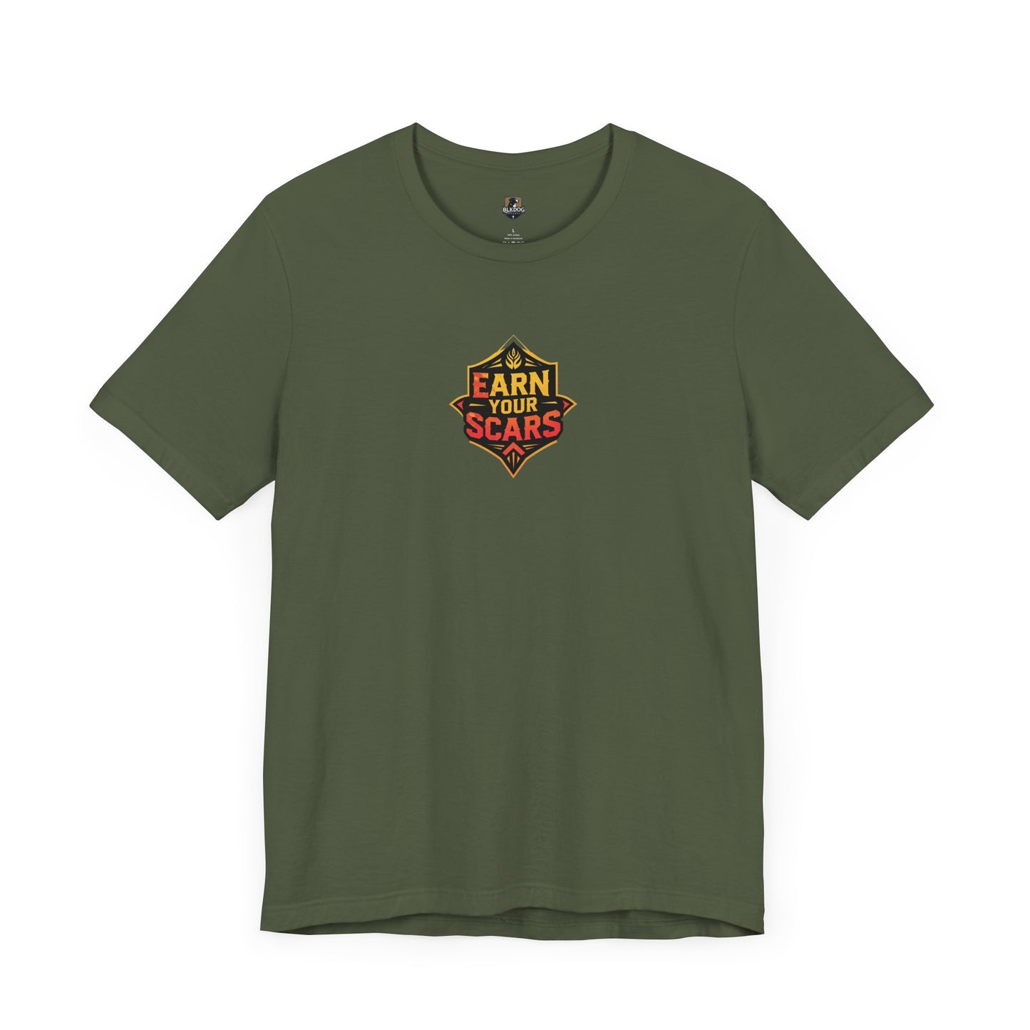 Earn Your Scars Unisex Short Sleeve Tee, Motivational Shirt, Gift for Fitness Enthusiasts, Casual Wear, Workout Apparel, Unique T-Shirt