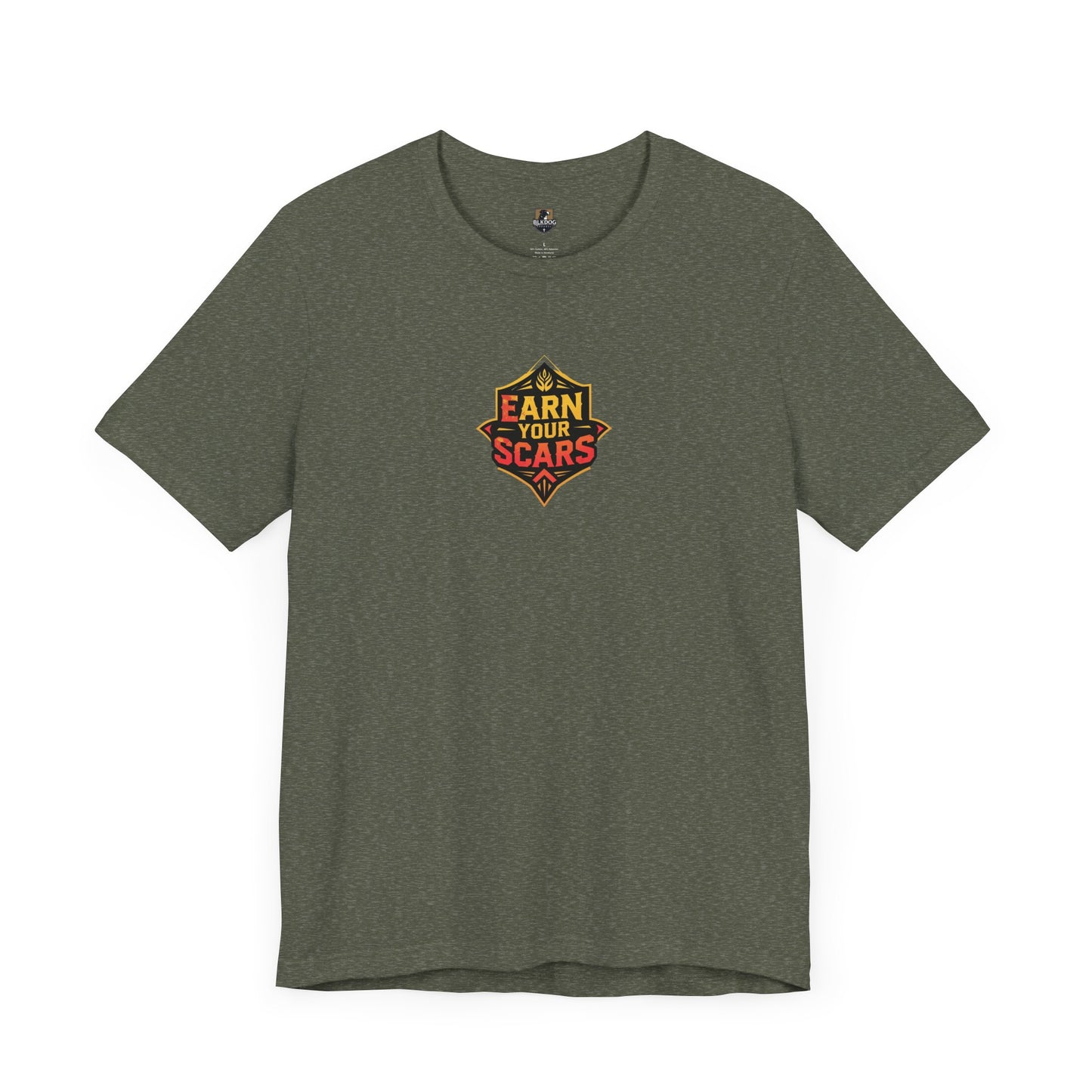 Earn Your Scars Unisex Short Sleeve Tee, Motivational Shirt, Gift for Fitness Enthusiasts, Casual Wear, Workout Apparel, Unique T-Shirt
