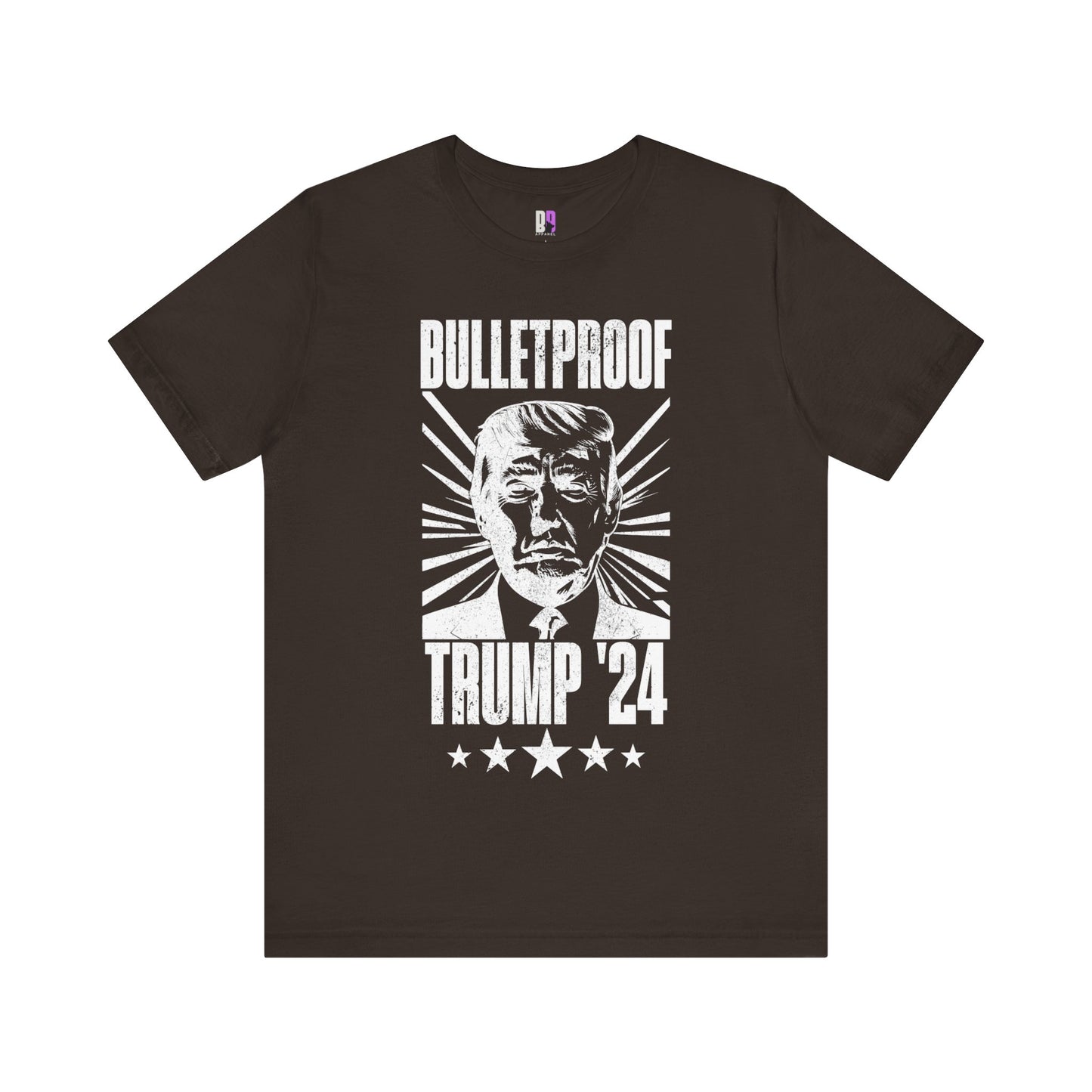 Bulletproof Trump - Shooting of Trump - Trump 24 - Grunge White Logo - Unisex Jersey Short Sleeve Tee