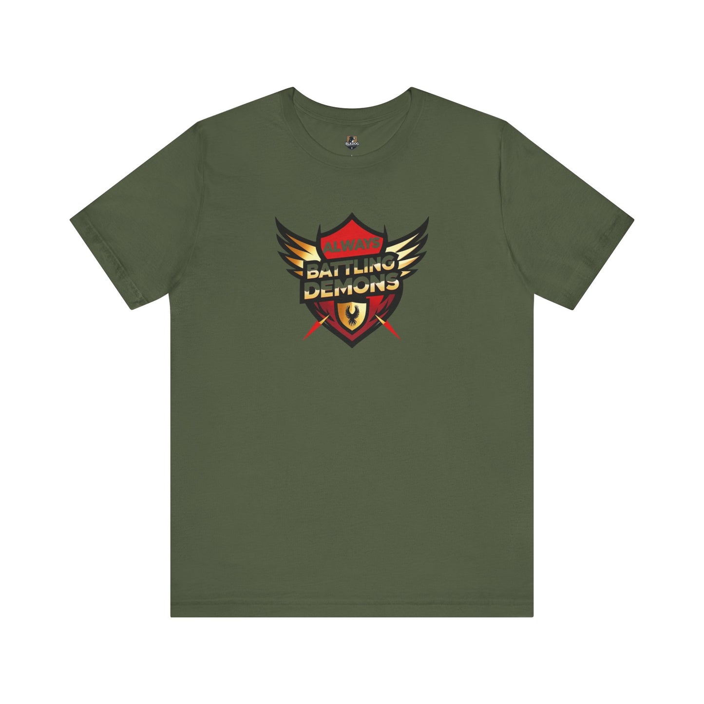 Battling Demons Unisex Tee, Motivational T-Shirt for Gamers, Casual Wear, Great for Gifts, Fitness, and Self-Improvement