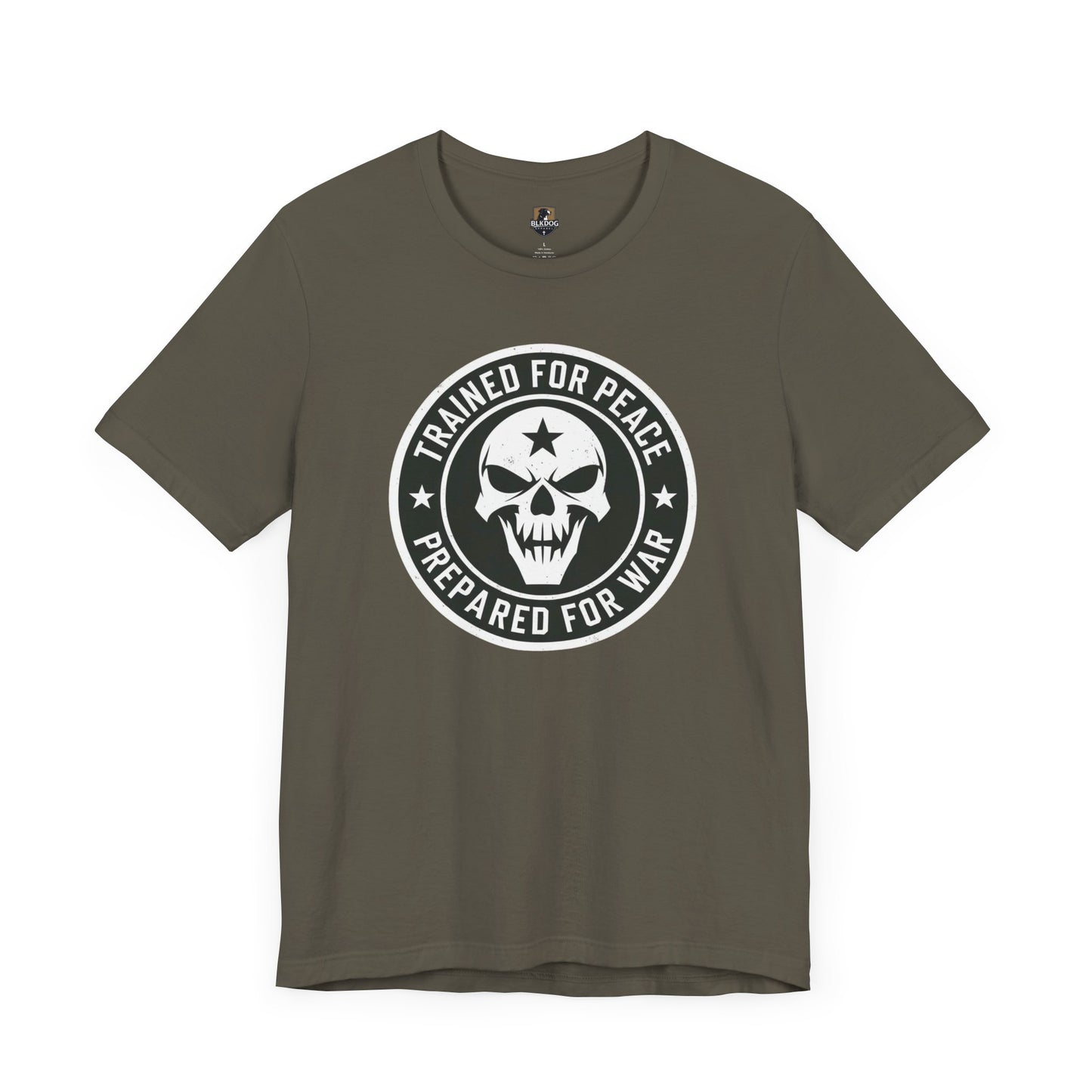 Trained for Peace...Prepared for War Unisex Tee, Casual Cotton Shirt, Graphic T-Shirt, Statement Top, Gift for Activists, Comfortable Wear