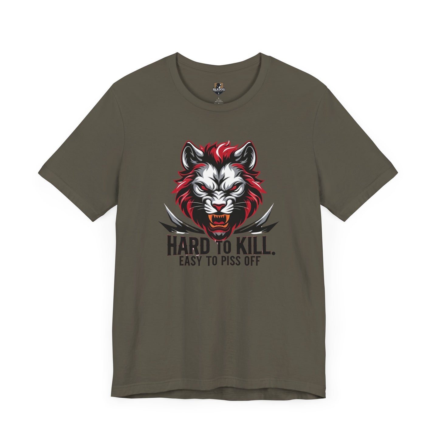 Hard to Kill Graphic Tee, Funny T-Shirt for Tough Individuals, Unisex Short Sleeve Top for Gift, Casual Wear, Streetwear