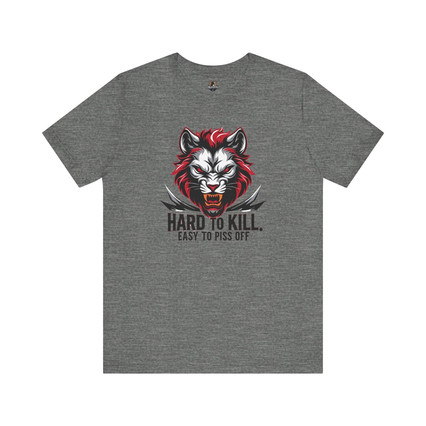 Hard to Kill Graphic Tee, Funny T-Shirt for Tough Individuals, Unisex Short Sleeve Top for Gift, Casual Wear, Streetwear