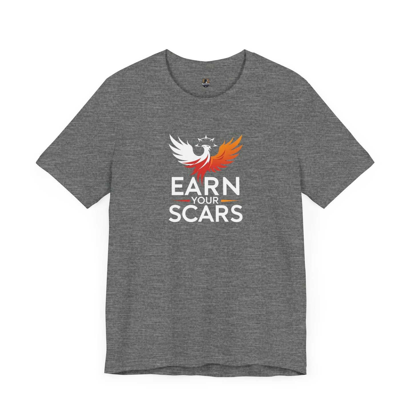 Phoenix Rise T-Shirt | Earn Your Scars Tee | Motivational Apparel | Gift for Resilience, Fitness, and Mental Strength