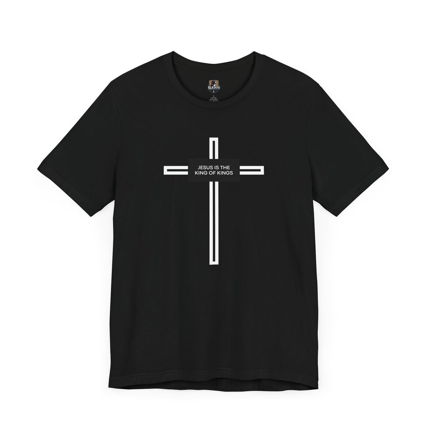Religious Christian Unisex Tee, Jesus King of Kings Cross Shirt, Faith Gift, Church Apparel, Bible Verse Top