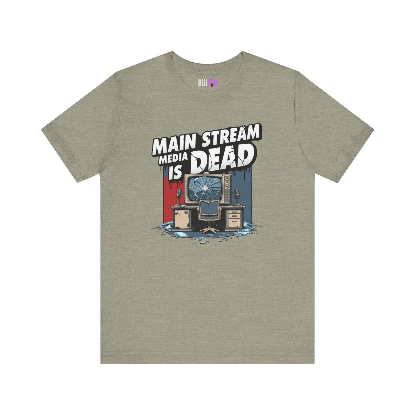 Main Stream Media is Dead Unisex Tee, Short Sleeve T-Shirt, Graphic Shirt, Protest Apparel, News Media, Truth