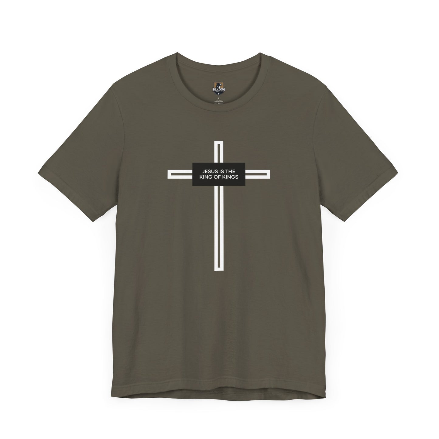 Religious Christian Unisex Tee, Jesus King of Kings Cross Shirt, Faith Gift, Church Apparel, Bible Verse Top