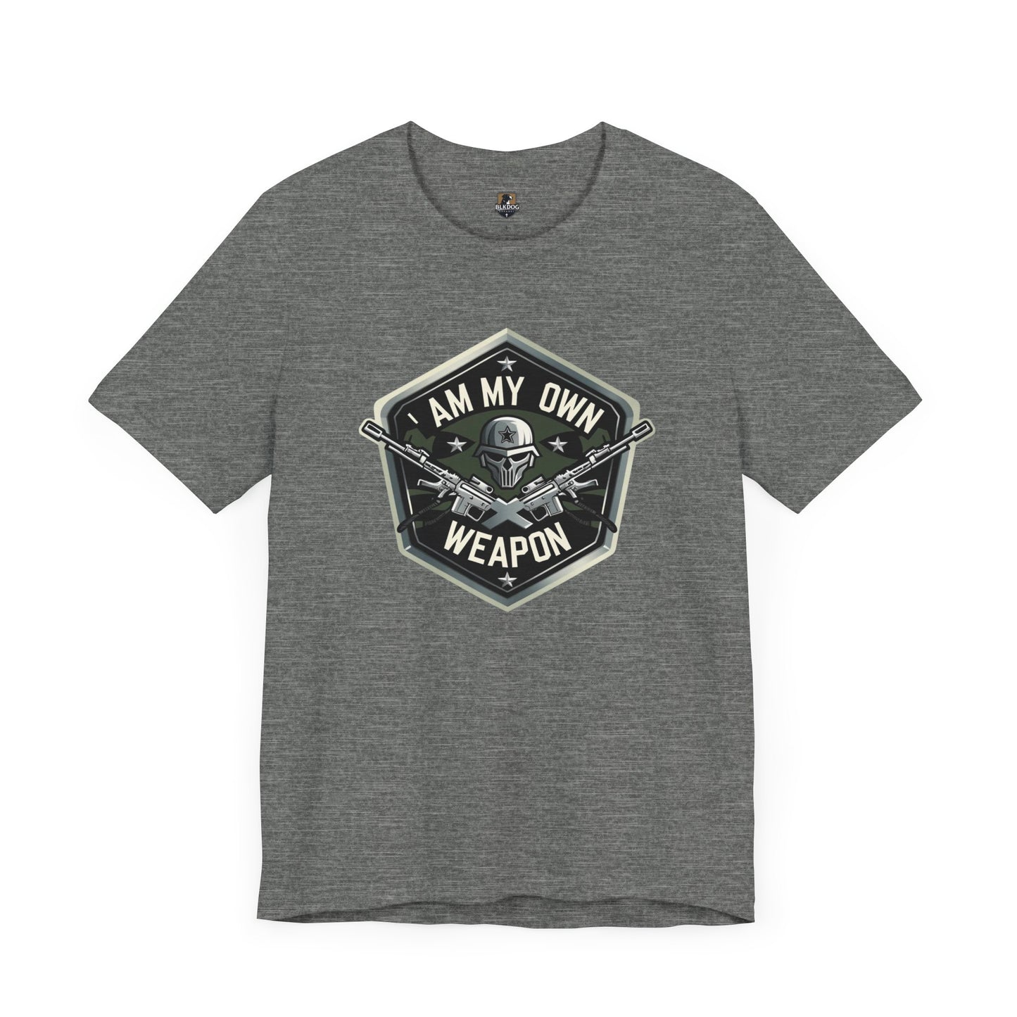 I am my Own Weapon, Unisex Jersey Short Sleeve Tee, Graphic Tee for Confidence, Gift for Self-Love, Casual Wear, Motivational Shirt