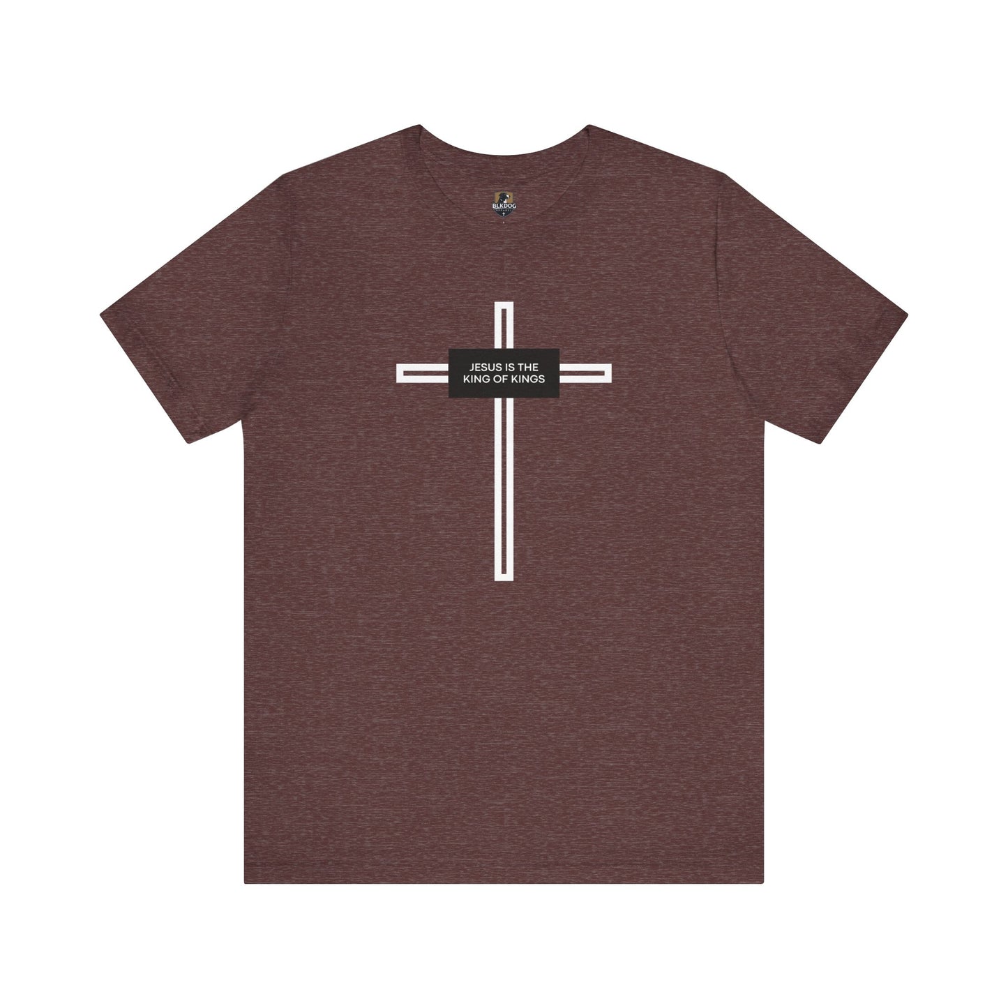 Religious Christian Unisex Tee, Jesus King of Kings Cross Shirt, Faith Gift, Church Apparel, Bible Verse Top